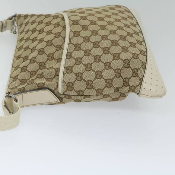 GUCCI GG Canvas Shoulder Bag Beige 145857 Auth 61246 - Picture 4 of 16